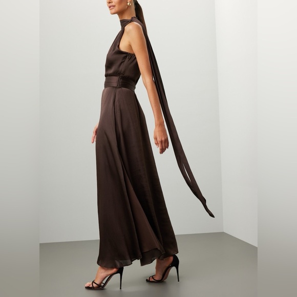 Sachin + Babi Brown Kayla Gown, 12 (flaw) - Picture 3 of 13